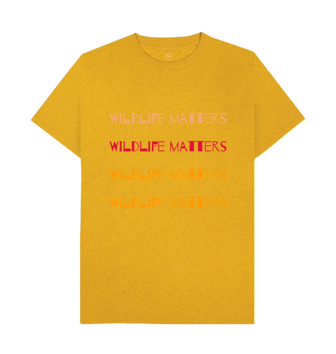 Sunflower Yellow Wildlife Matters T Shirt Mens