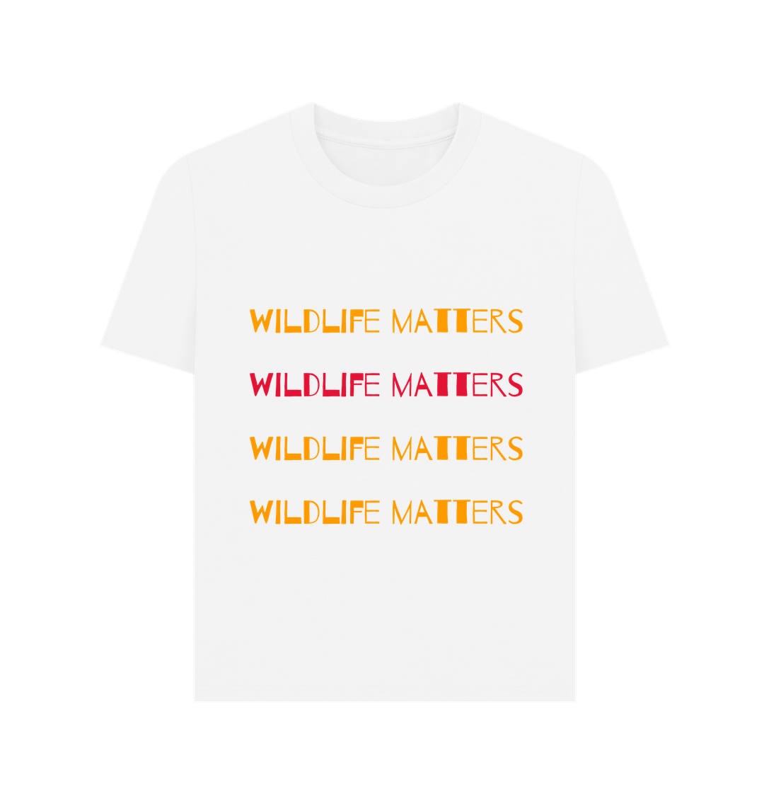 White Wildlife Matters T Shirt Women