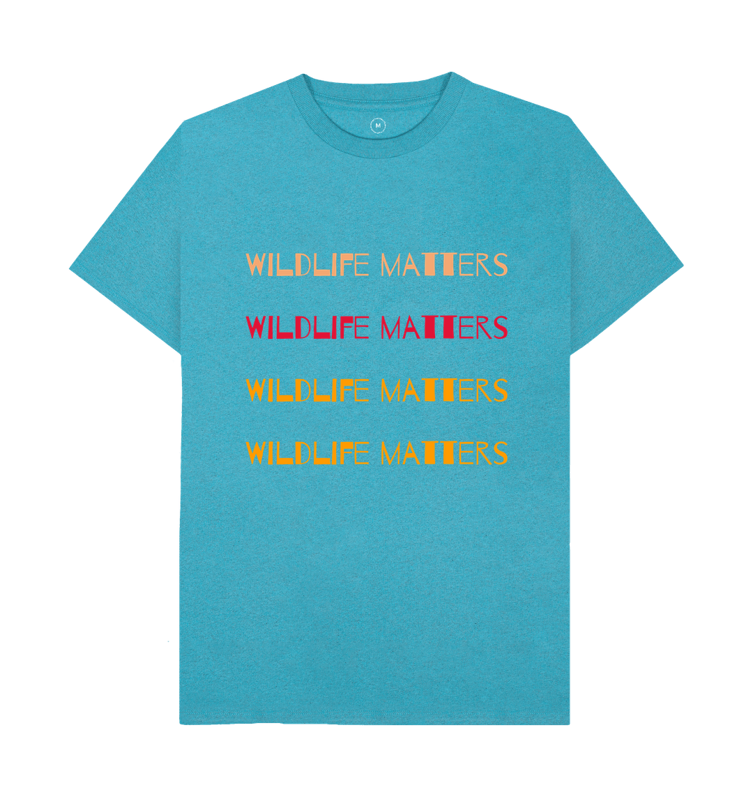 Ocean Blue Wildlife Matters T Shirt Mens