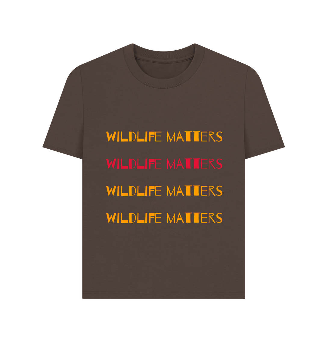 Chocolate Wildlife Matters T Shirt Women