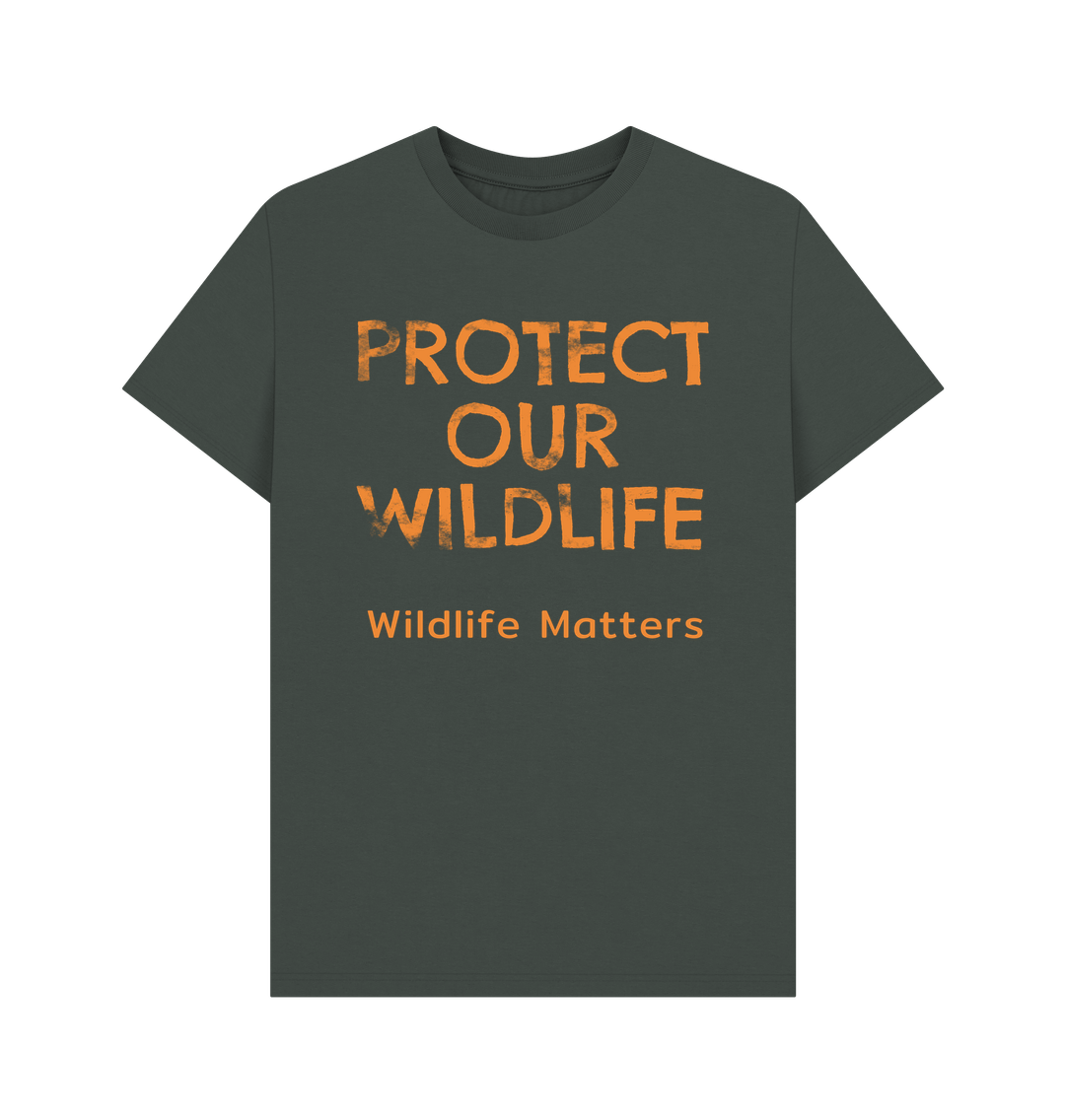 Dark Grey Wildlife Matters Protect our Wildlife T Shirt