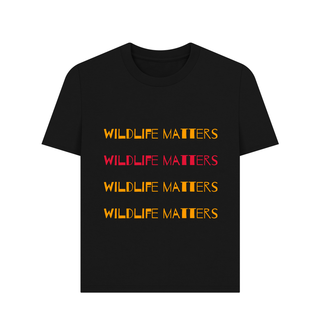 Black Wildlife Matters T Shirt Women