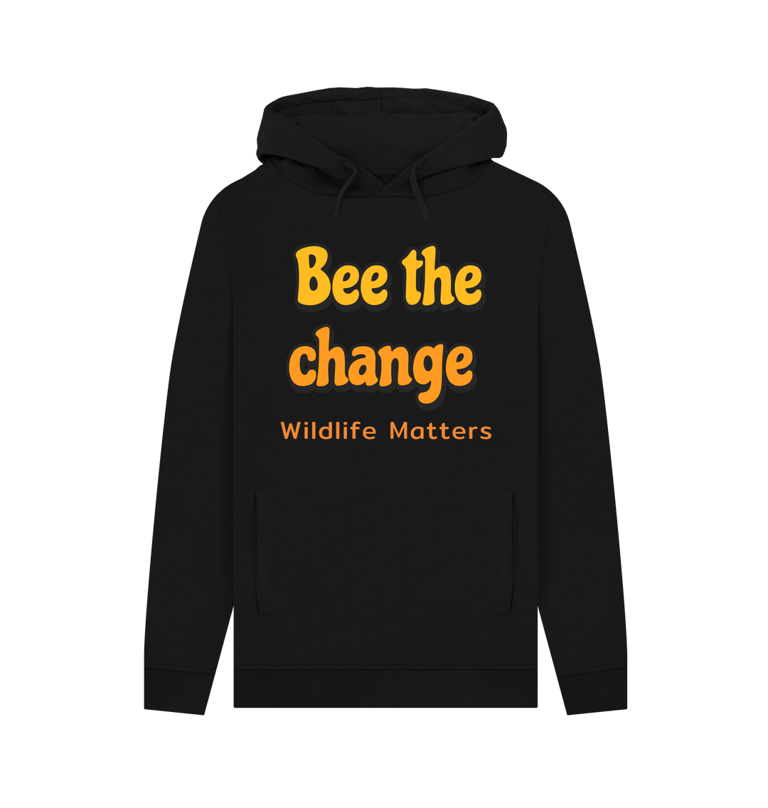 Black Wildlife Matters Bee Mens Hoodie