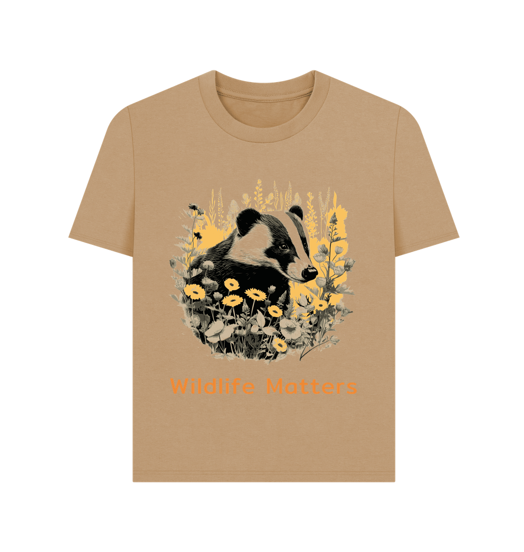 Sand Wildlife Matters Women's Badger T Shirt