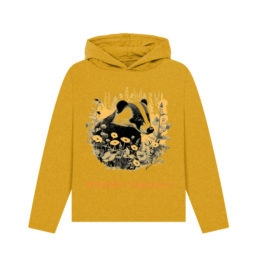 Sunflower Yellow Wildlife Matters Hoodie Womens Badger