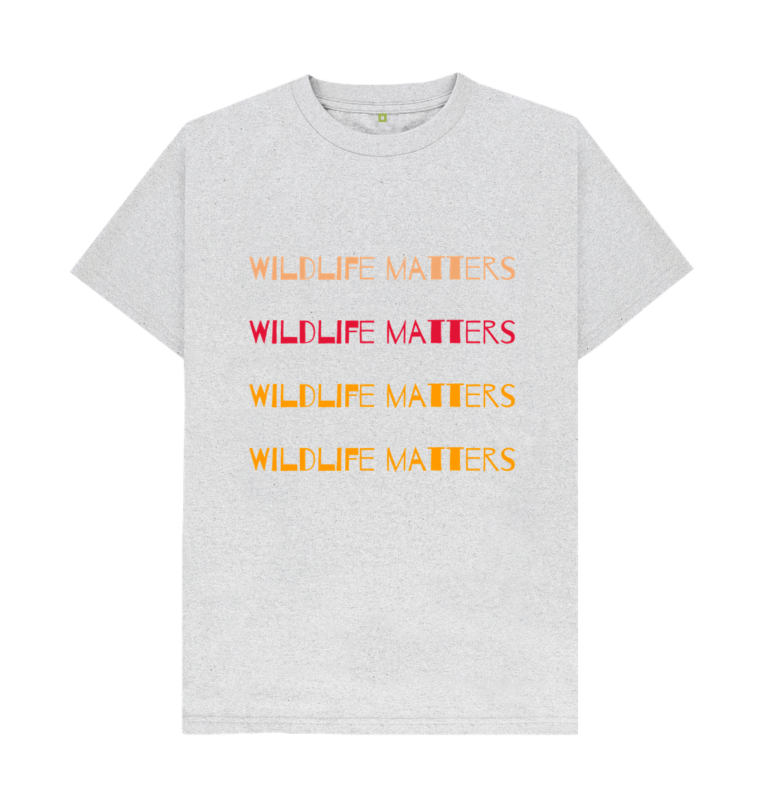 Grey Wildlife Matters T Shirt Mens