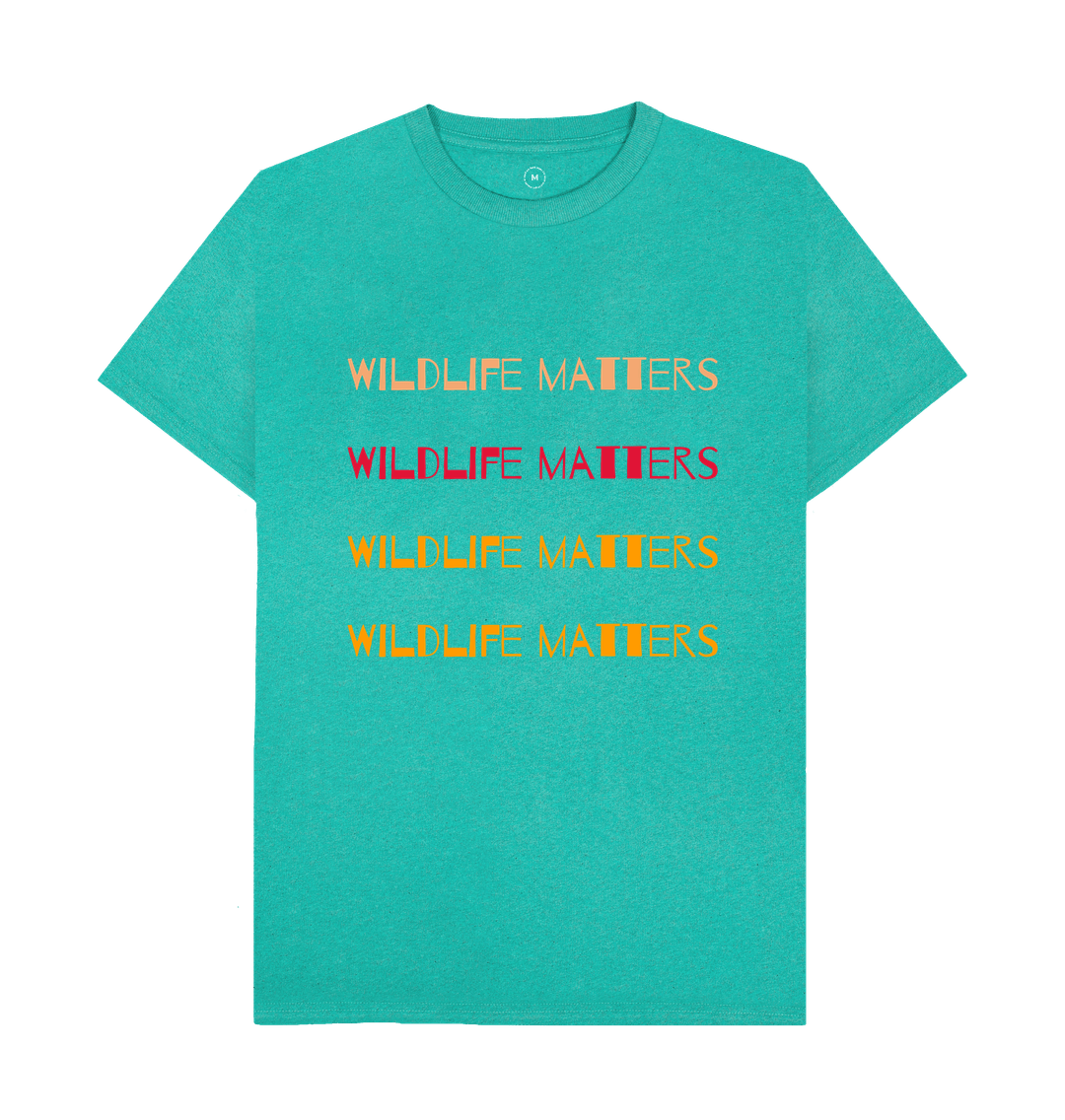 Seagrass Green Wildlife Matters T Shirt Mens