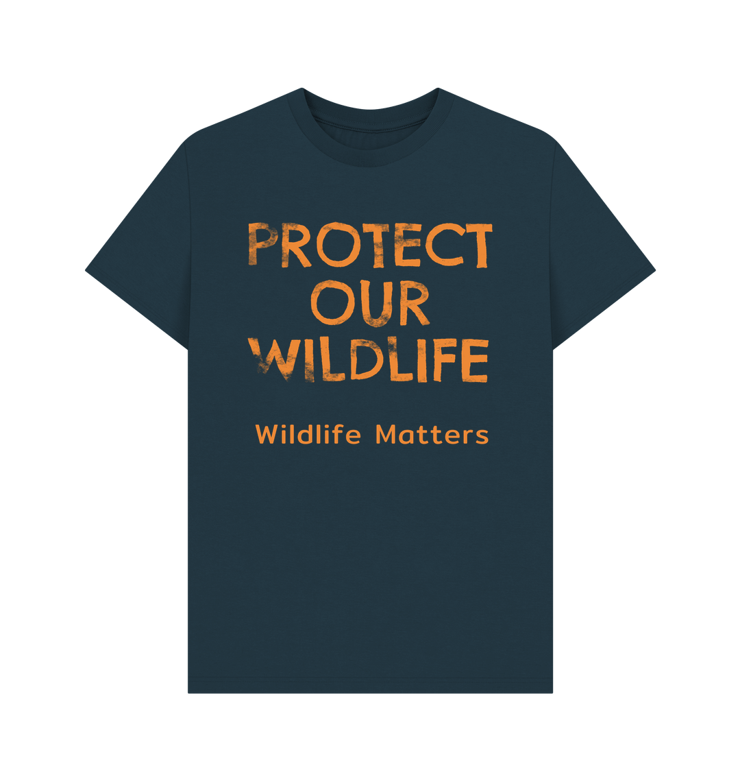Denim Blue Wildlife Matters Protect our Wildlife T Shirt