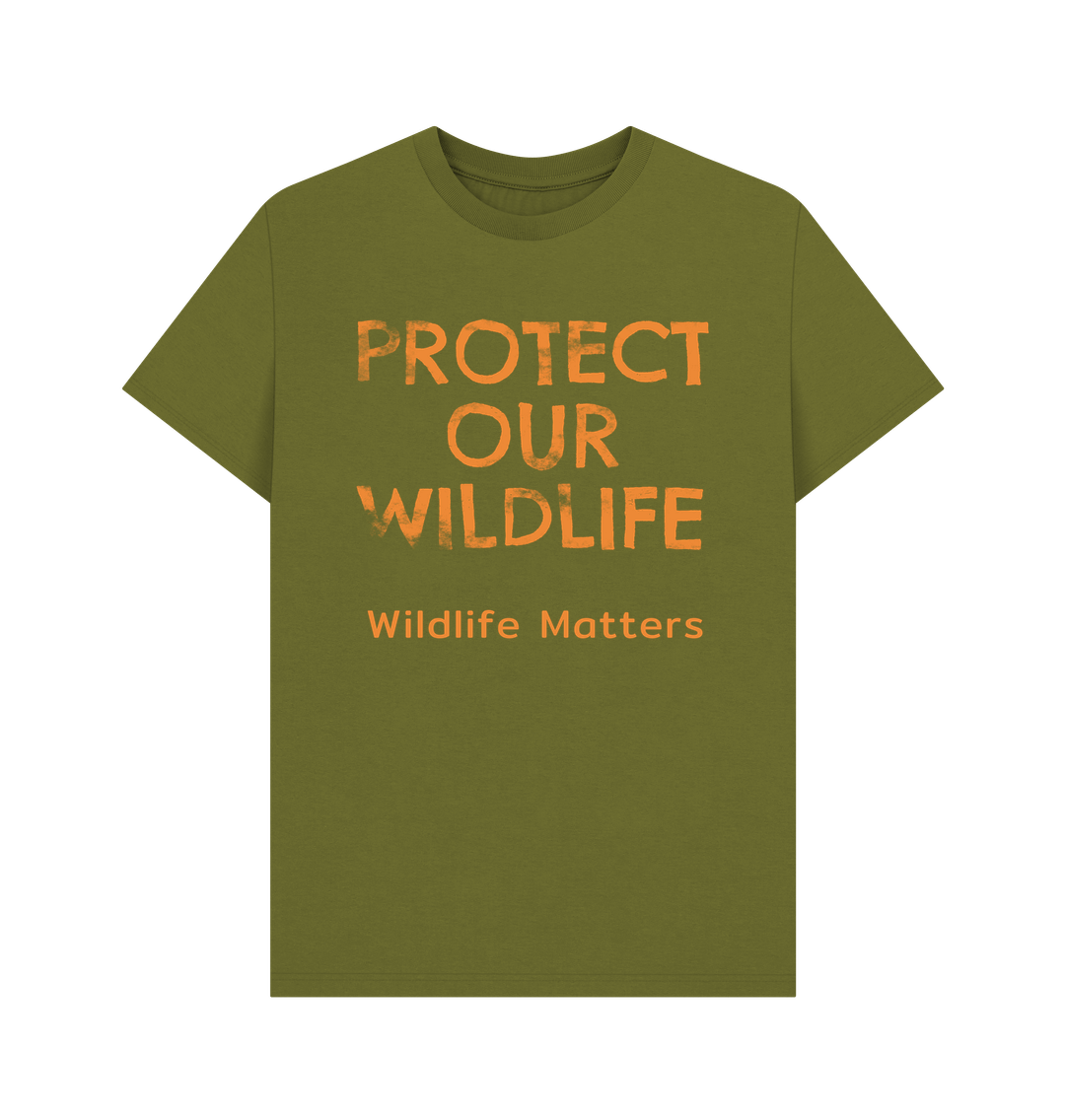 Moss Green Wildlife Matters Protect our Wildlife T Shirt