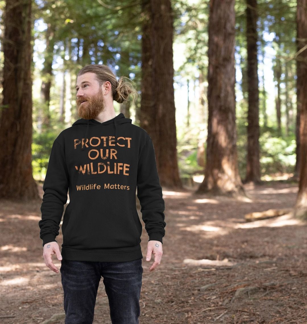 Wildlife Matters Protect Our Wildlife Organic Hoodie