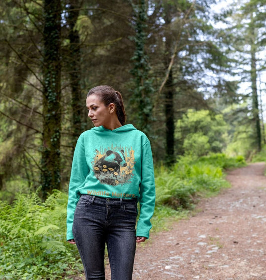 Wildlife Matters Badger Hoodie Womens Fit