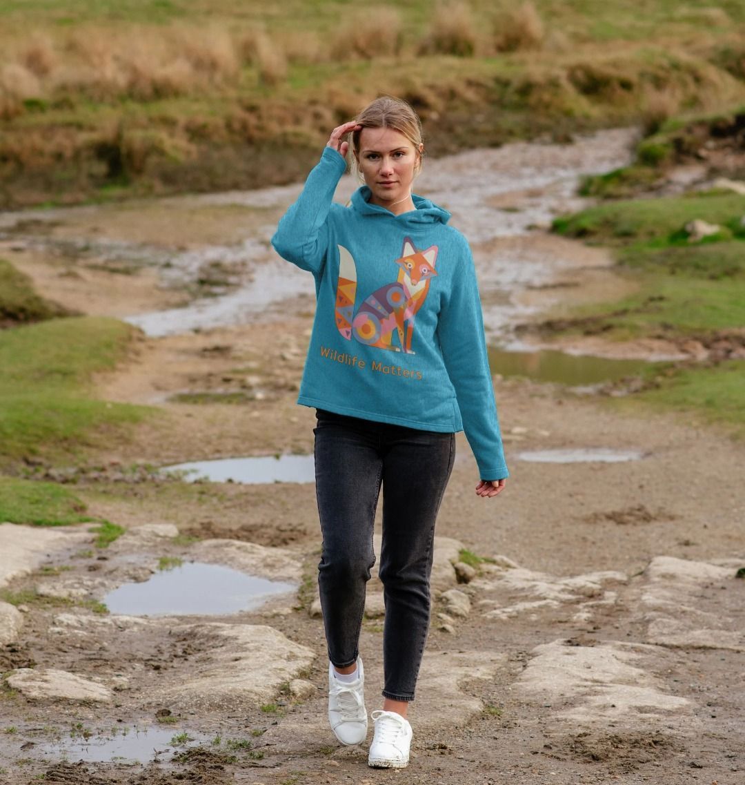 Wildlife Matters Cosmo Fox Womens Fit Hoodie