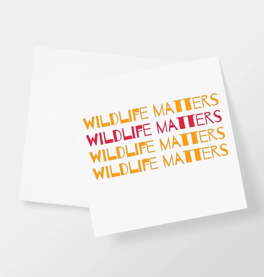 Wildlife Matters Blank Greetings Card and Envelope