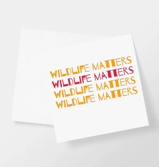 Wildlife Matters Blank Greetings Card and Envelope