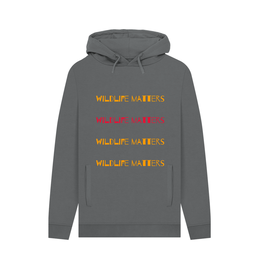 Slate Grey Wildlife Matters Hoodie Mens