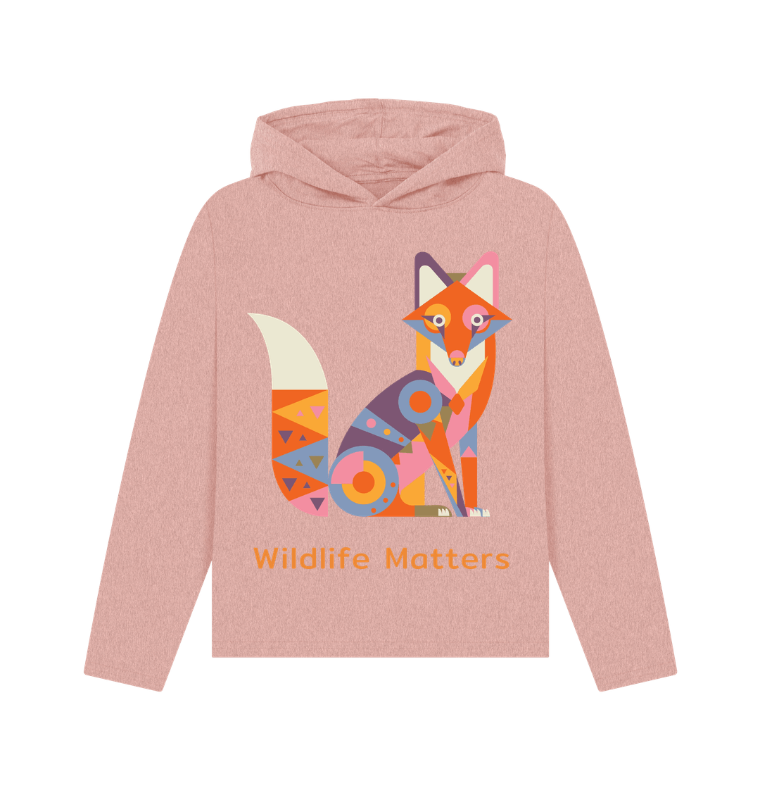 Sunset Pink Wildlife Matters Hoodie Women's Fox