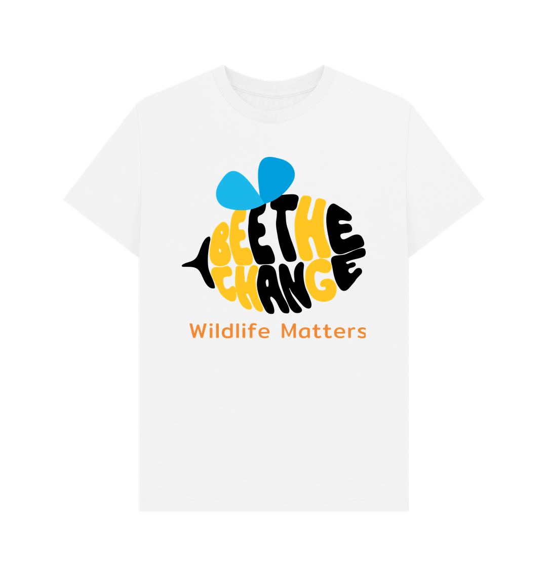 White Wildlife Matters Bee Mens T Shirt