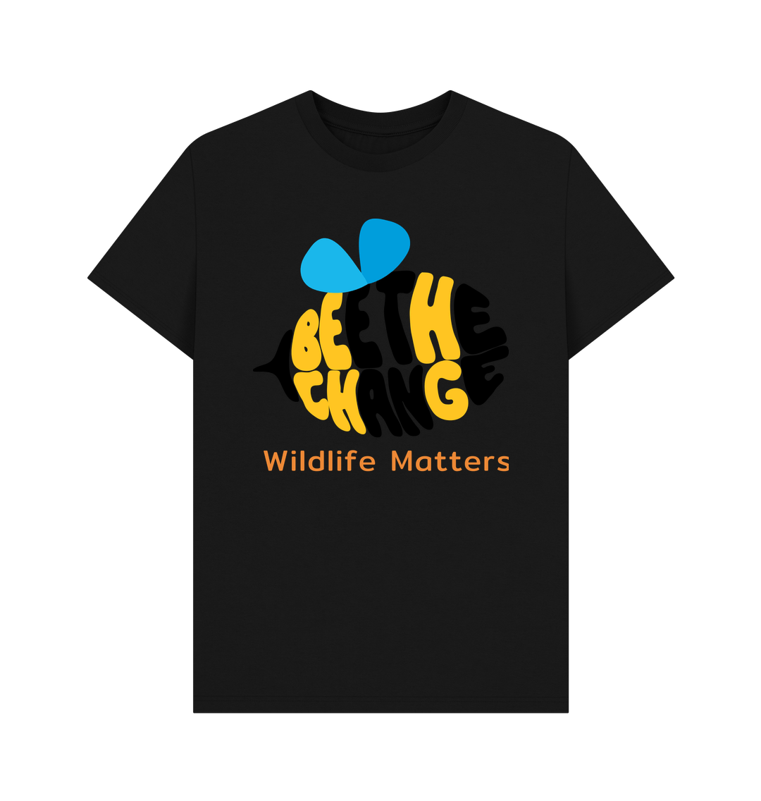 Black Wildlife Matters Bee Mens T Shirt