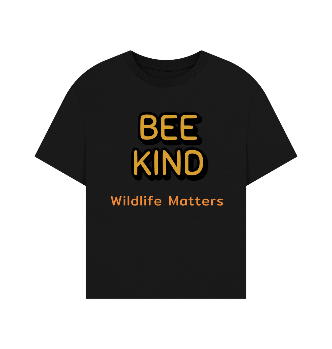 Black Wildlife Matters Bee Kind Womens T shirt