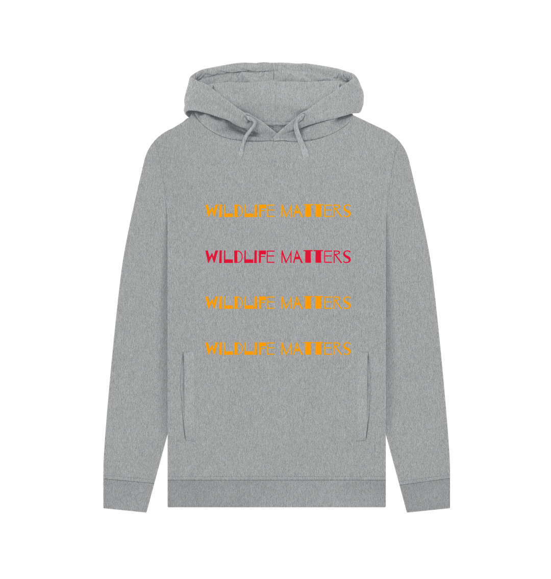 Light Heather Wildlife Matters Hoodie Mens