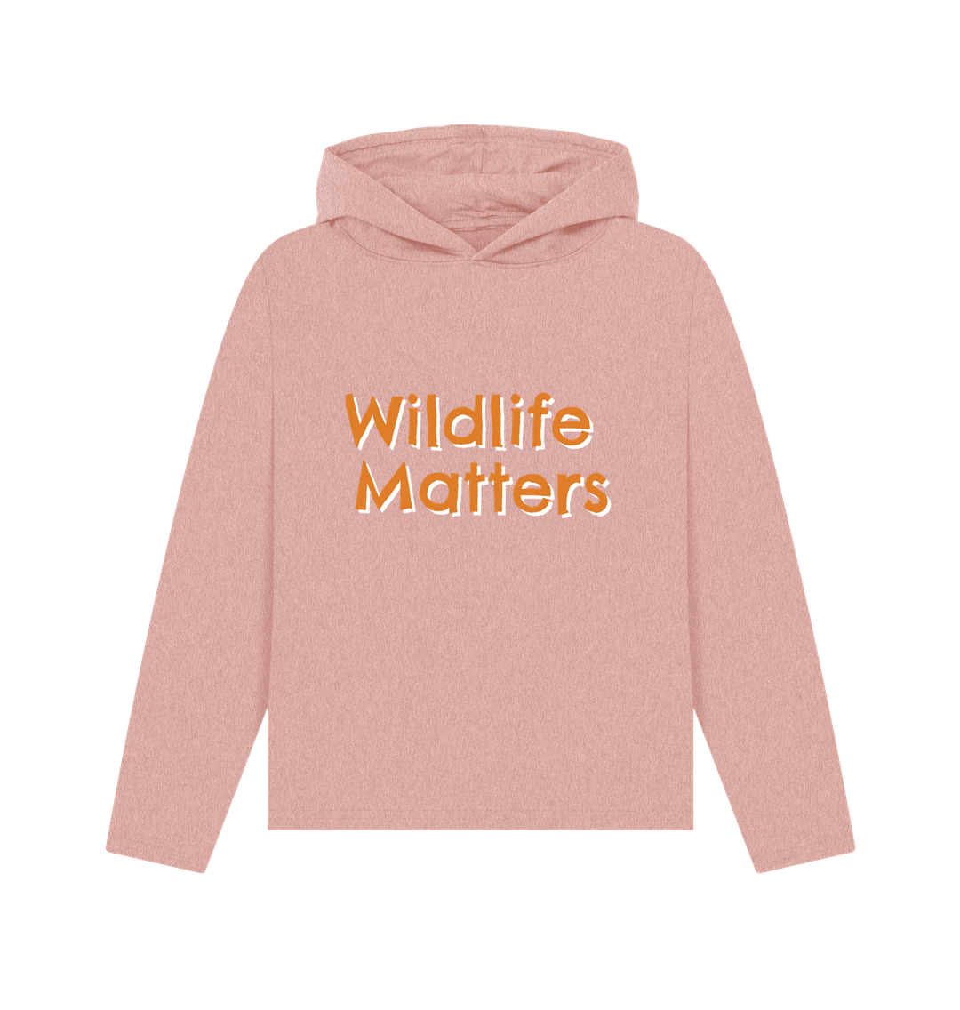 Sunset Pink Wildlife Matters Two Womens Hoodie