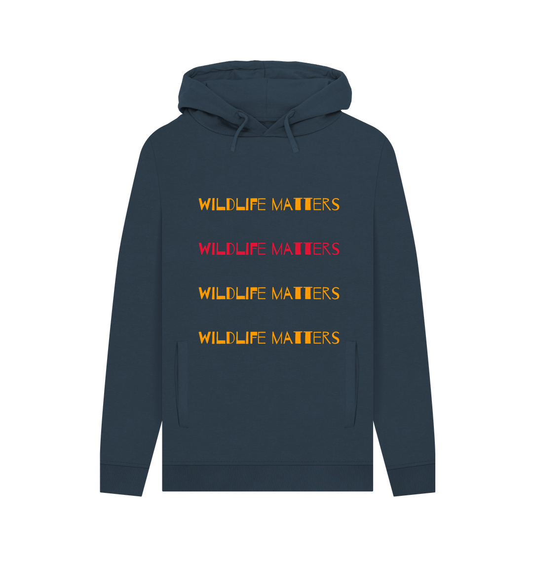 Navy Printed Hoody Front