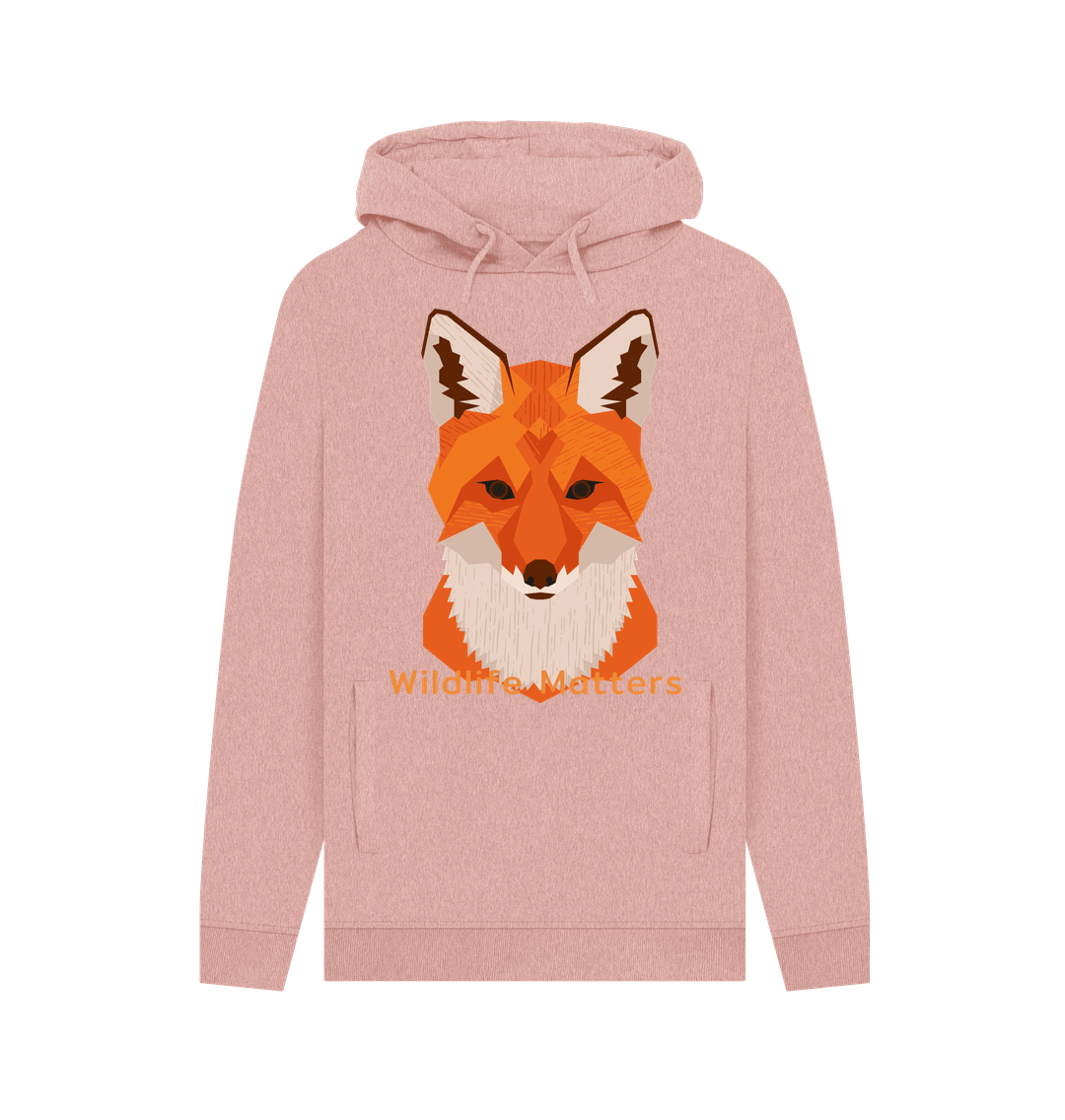 Sunset Pink Wildlife Matters Hoodie mens Fox