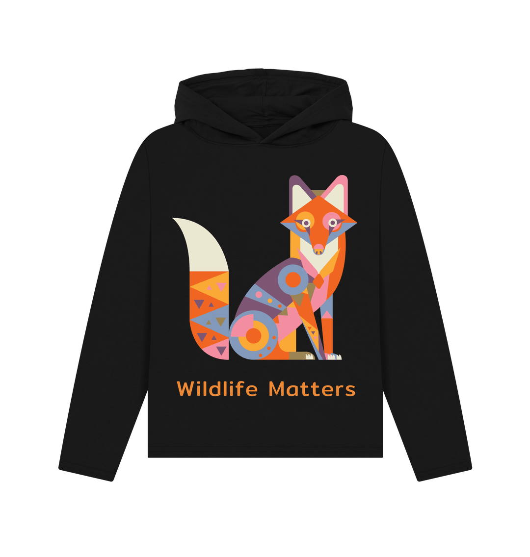 Black Wildlife Matters Hoodie Women's Fox