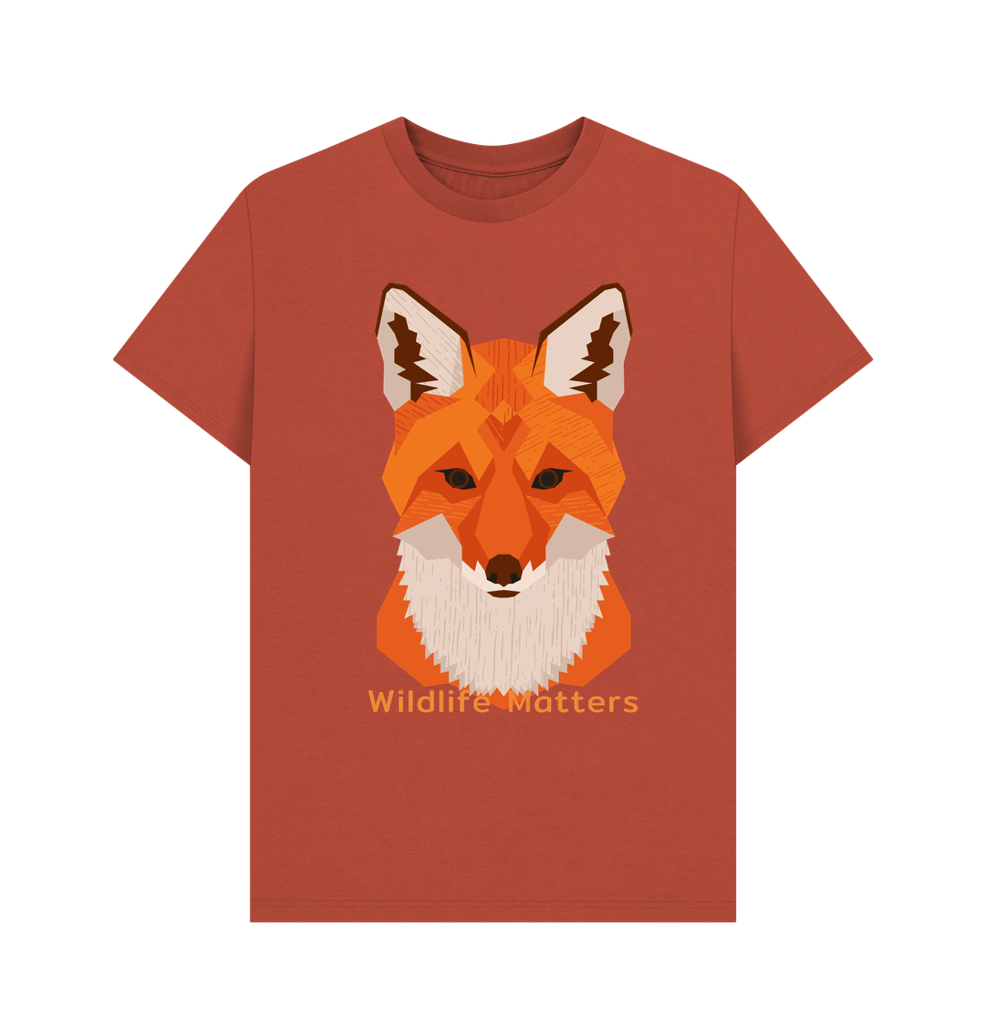 Rust Wildlife Matters Mens T Shirts Fox