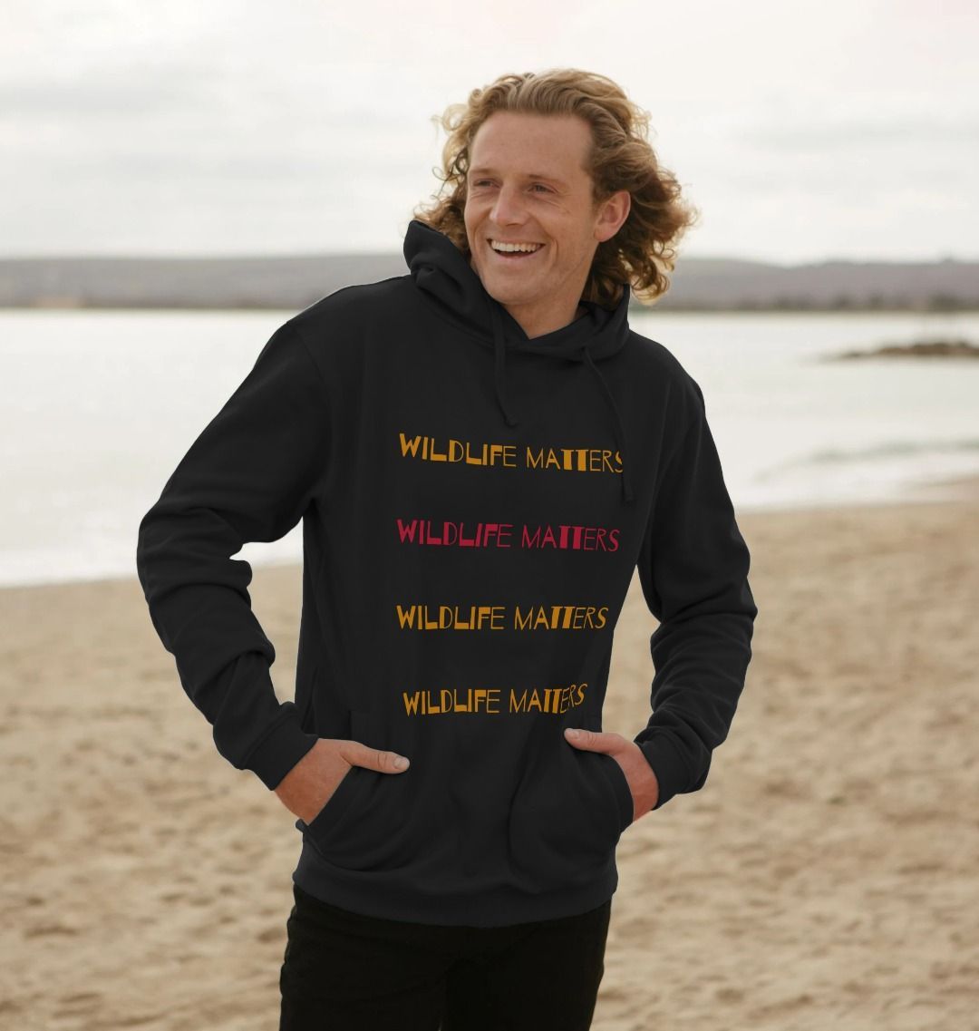 Wildlife Matters Mens Hoodie Organic Cotton